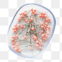 Sewing pins png sticker, transparent background