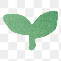 Green leaves png sticker, environmentally friendly watercolor design, transparent background