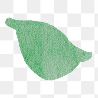 Green leaf png sticker, eco watercolor design, transparent background
