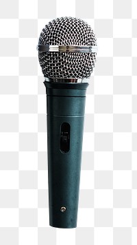PNG microphone sticker, transparent background