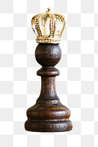 Chess king png sticker, transparent background