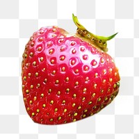 Strawberry fruit png sticker, transparent background