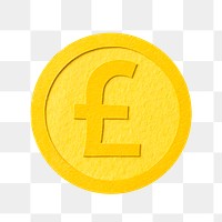 Pound sterling png currency money sticker, transparent background