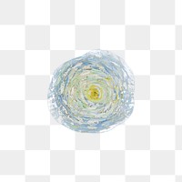 Van Gogh's png starry night moon sticker, transparent background. Remastered by rawpixel.