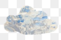 Aesthetic cloud png brush stroke sticker, transparent background. Claude Monet artwork, remixed by rawpixel.