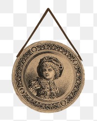 Victorian wall decoration png sticker, transparent background.  Remastered by rawpixel.