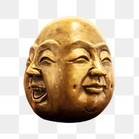 Smiling Buddha sculpture png sticker, transparent background