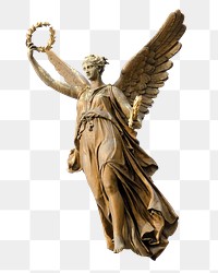 Angel statue png sticker, transparent background