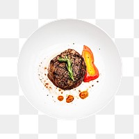 Steak png collage element, transparent background