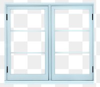 Blue window png, isolated object, transparent background