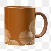 Brown coffee mug png transparent background