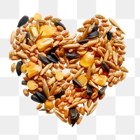 Mixed seeds png collage element, transparent background
