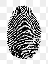 Fingerprint png collage element, transparent background