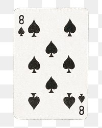PNG 8 spade poker card  transparent background. Remixed by rawpixel.