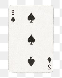 PNG 3  spade poker card  transparent background. Remixed by rawpixel.