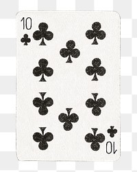 PNG 10  clover poker card  transparent background. Remixed by rawpixel.