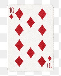 PNG 10 diamond poker card  transparent background. Remixed by rawpixel.