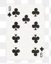 PNG 9  clover poker card  transparent background. Remixed by rawpixel.
