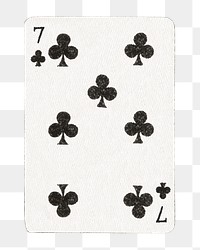 PNG 7  clover poker card  transparent background. Remixed by rawpixel.