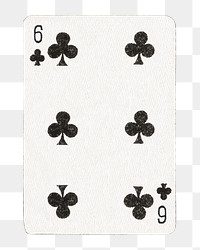 PNG 6  clover poker card  transparent background. Remixed by rawpixel.