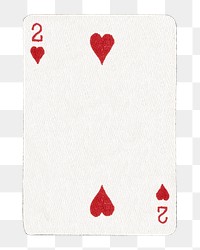 PNG 2 heart poker card  transparent background. Remixed by rawpixel.