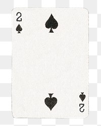 PNG 2 spade poker card  transparent background. Remixed by rawpixel.