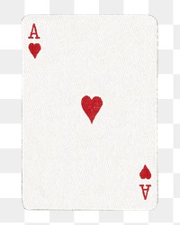 PNG Ace heart poker card transparent background. Remixed by rawpixel.