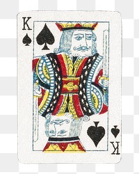 PNG King spade poker card  transparent background. Remixed by rawpixel.