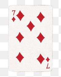 PNG 7 diamond poker card  transparent background. Remixed by rawpixel.