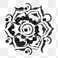 PNG Black decorative flourish transparent background. Remixed by rawpixel.