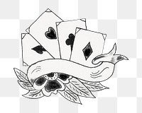 PNG Poker cards  transparent background. Remixed by rawpixel.