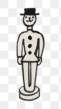 PNG Wooden figure illustration transparent background. Remixed by rawpixel.