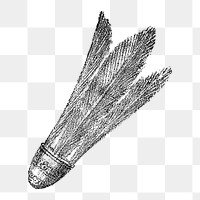 Badminton shuttlecock drawing  png transparent background. Remixed by rawpixel.