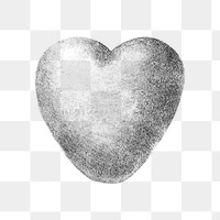 PNG Heart shape, vintage illustration, transparent background.  Remixed by rawpixel. 