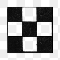 PNG Checkered square shape, vintage illustration, transparent background.  Remixed by rawpixel. 