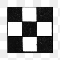 PNG Checkered square shape, vintage illustration, transparent background.  Remixed by rawpixel. 