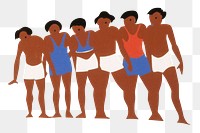 PNG Kids in swimming suits, vintage illustration by Wagner, transparent background.  Remixed by rawpixel. 