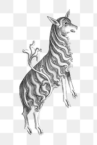 PNG Sheep, vintage mythical creature illustration, transparent background.  Remixed by rawpixel. 