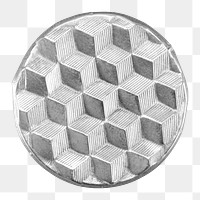 PNG Silver flat circular button, transparent background.  Remixed by rawpixel. 