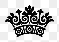 PNG Ornate crown, decorative element illustration, transparent background.  Remixed by rawpixel. 