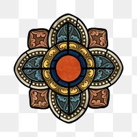 PNG Cathedral of Chartres's stained glass window art, transparent background.  Remixed by rawpixel. 