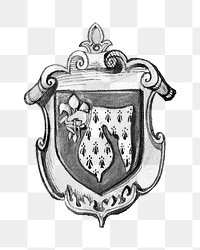 PNG Medieval coat of arm, illustration by Rev. James Bulwer, transparent background.  Remixed by rawpixel. 