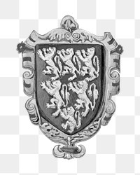 PNG Medieval coat of arm, illustration by Rev. James Bulwer, transparent background.  Remixed by rawpixel. 