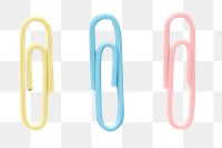 PNG Paper clip stationery set transparent background