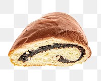 Chocolate bread png collage element, transparent background