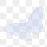 Png blue butterfly watercolor illustration on transparent background