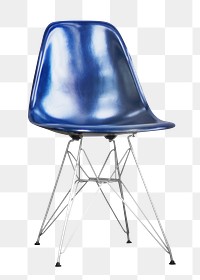 PNG Vacant blue chair we want you, collage element, transparent background