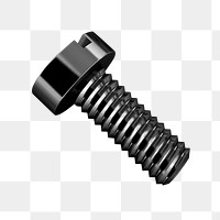 Screw png collage element, transparent background