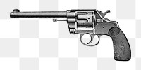 Gun png vintage illustration, transparent background. Remixed by rawpixel. 