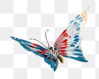 Colorful butterfly png animal, transparent background. Remixed by rawpixel.